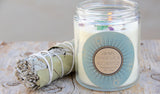 White Sage and Eucalyptus Scented Soy Candle